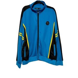 Y2K Hudson Outerwear Retro Y2K Sportcore Track Jacket Men's Size 4X Streetwear